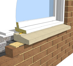 One Brick Sill - Without Stools 200mm width window cill | Kobocrete