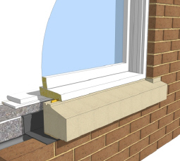 Two Brick Sill - stooled 150mm width window cill | Kobocrete