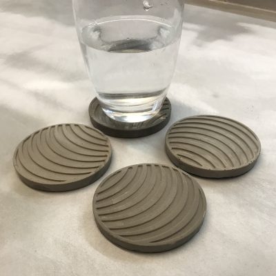 Polished Concrete Tea Coffee Round Drinks Coasters (Pack of 4)| Kobocrete