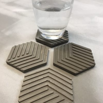 Polished Concrete Tea Coffee Hexagon Drinks Coasters (Pack of 4)| Kobocrete