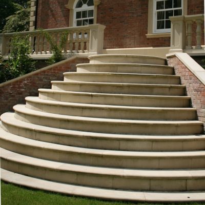 Curved Bullnose Cast Stone Steps | Kobocrete