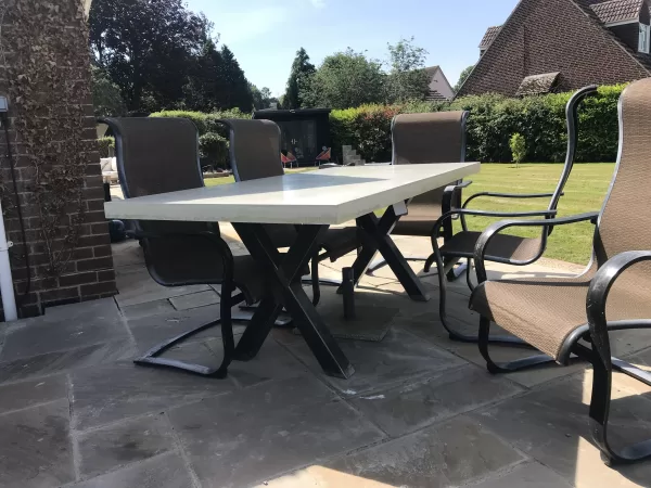 Polished Concrete Garden Table