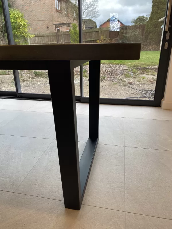 Polished Concrete Dining Table Dark Grey