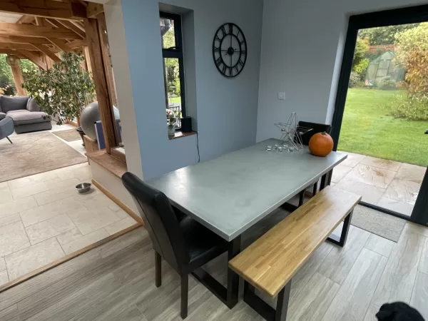 The Kobocrete Hampton Polished Concrete Dining Table