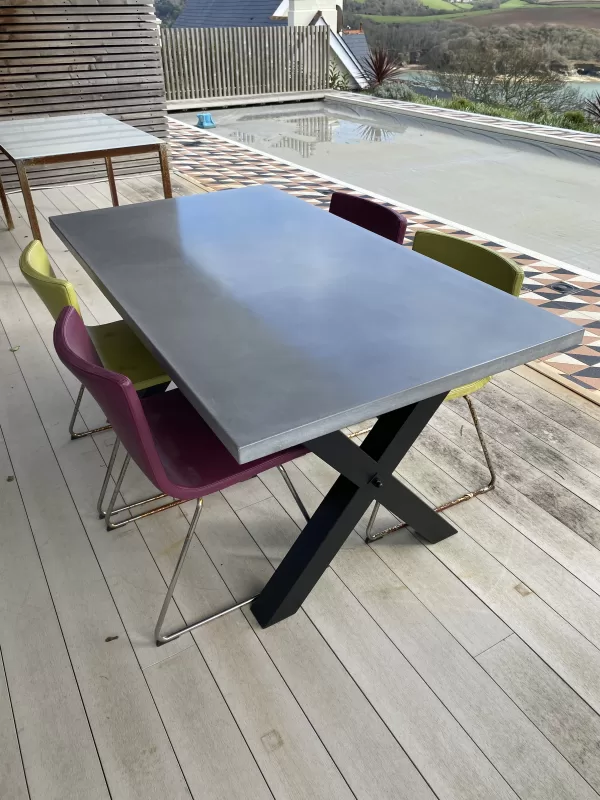 Axminster Polished Concrete Outdoor Table