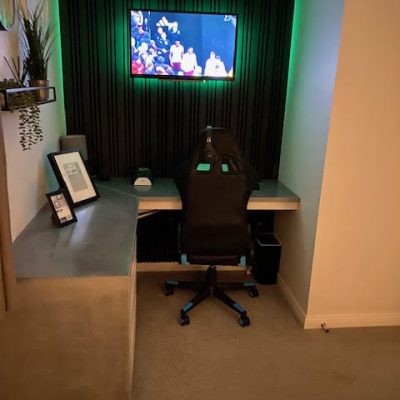 Polished Concrete Gaming Desk