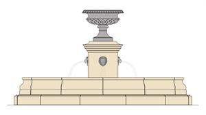 Pope's Cast Stone Water Fountain | Kobocrete