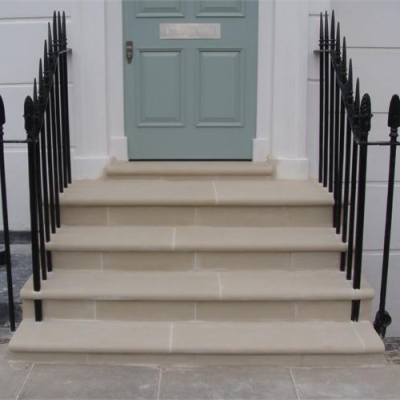 Bullnose Dry Cast Reconstituted Stone Steps | Stair Treads