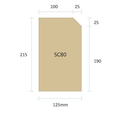 Cast Stone String Course - Three Brick SC80 (215mm x 125mm) | Kobocrete