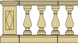 Style 3 - Cast Stone Balustrade