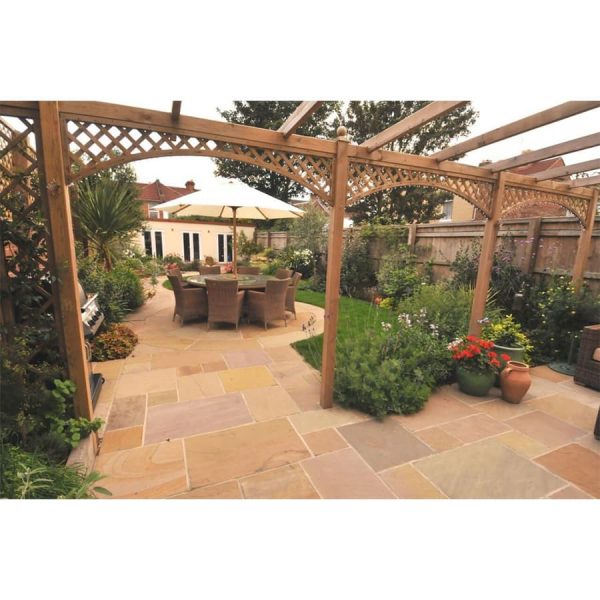 Strata Whitchurch Golden Sandstone Paving Slabs 15.25m2 - Mixed Sized Patio Pack