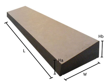 Once Weathered 18 inch Cast Concrete Coping Stone | Kobocrete
