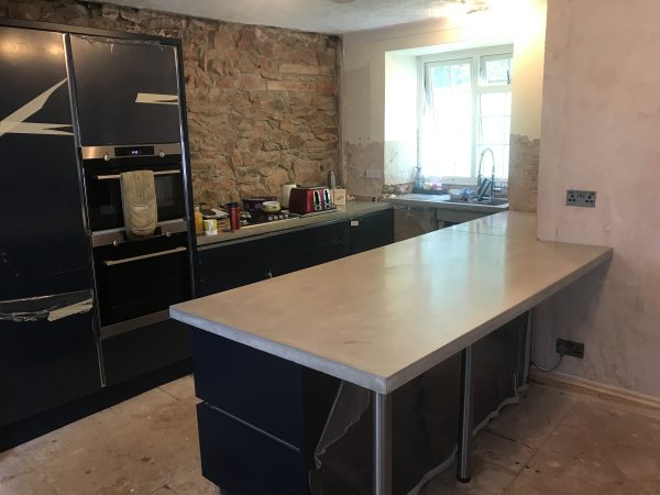 Bespoke Polished Concrete Worktop Breakfast Bar