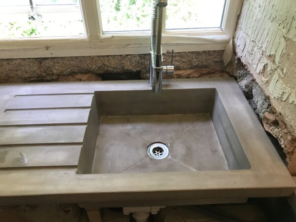 Polished Concrete Worktop Kitchen Sink Basin
