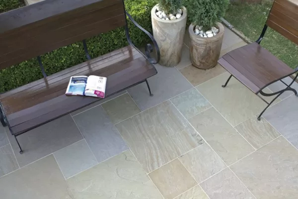 Strata Salerno Teora Sandstone Paving Slabs 15.39m2 - Mixed Sized Patio Pack
